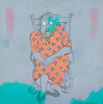 Kevin Collins, Floral Frock, 2019, acrylic on wood