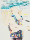 Andrew Verster, Kevin in a Silk Shirt, 1985, coloured pencil on paper