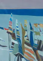 Andrew Verster, Abstract Sails, 1982, gouache on paper