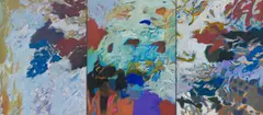 Andrew Verster, Abstract Composition (Paradise Series), polyptych, 1986, oil on canvas