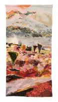 Andrew Verster, Tapestry of Trees and Bushes in Orange and Green, tapestry