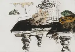 Jan Neethling, Still Life, 2006, colour etching and screenprint with hand colouring on paper