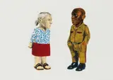 Claudette Schreuders, Conversation, 2005, six colour lithograph and chine collé on paper