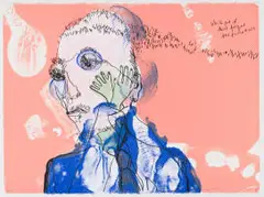 Banele Khoza, Don't Forget the Tomatoes, 2018, five colour lithograph on paper