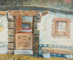 Hardy Botha, House Exterior, 1977, watercolour on card