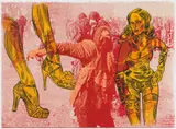 Conrad Botes, Protest, 2009, five colour lithograph on paper