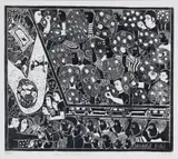 John Muafangejo, Orange Farm, 1974, linocut on paper