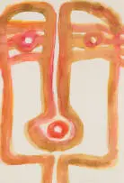 Wopko Jensma, Head, 1971, watercolour on paper