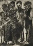 Cyprian Shilakoe, Group, 1969, etching and aquatint on paper