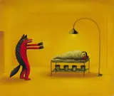 Racoon Ritual by Norman Catherine, gicleé print on paper, offered Nov 2025