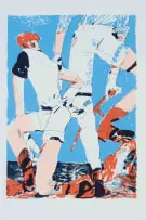 Michael Taylor, The Moguls, 2016, colour screenprint on paper