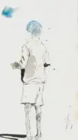 Nelson Makamo, Boy with Blue Hair, 2012, pen and ink on paper