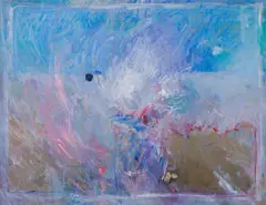 Purple Abstract Composition by Louis van Heerden, 1984, oil on canvas, sold Oct 2025