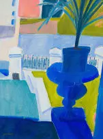 Nico Verboom, Garden Scene, oil on board