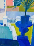 Nico Verboom, Garden Scene, oil on board