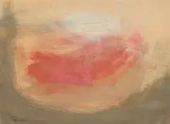 Charles Gassner, Abstract in Pink and Grey, mixed media on paper