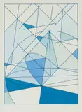 Ernst de Jong, Blue Abstract, 1993, screenprint on paper