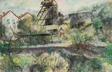 Thomas Rulani Nkuna, Mine Landscape, 1992, pencil and pastel on paper