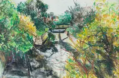 Thomas Rulani Nkuna, The Waste River (recto); Figural Study (verso), 1992, pastel on paper