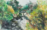 Thomas Rulani Nkuna, The Waste River (recto); Figural Study (verso), 1992, pastel on paper