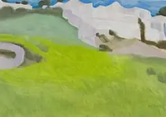 Nico Verboom, Rocky Landscape, 1985, acrylic on canvas paper