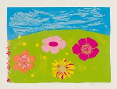 Edwine Simon, Cape Veld, 1994, screenprint on paper