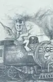 Solomon Siko, Portrait of a Man on an Engen Train, 1992, pencil on paper