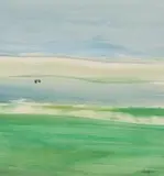 Nico Verboom, Abstract Landscape in Blue and Green