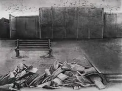 Pippa Skotnes, Dystopian Scene, 1982, etching on paper