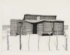Pippa Skotnes, Thatch House, 1981, etching on paper