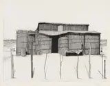 Pippa Skotnes, Thatch House, 1981, etching on paper