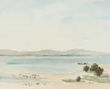 Clément Sénèque, Durban Bay, 1918, watercolour on paper