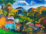 Gerhard Batha, Lowveld Landscape, acrylic on canvas