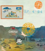 Wayne Barker, 27-4-94, oil and found objects on canvas