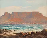 Tinus de Jongh, Table Mountain, oil on canvas