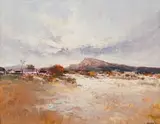 Mel Brigg, Winter Landscape, 1983, oil on board