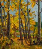 Piet van Heerden, Autumn Trees, 1956, oil on canvas