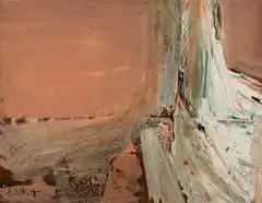 Sidney Goldblatt, Abstract Landscape in Peach, oil on board