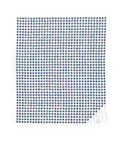 Bonolo Kavula, You're No Angel Either, 2021, punched Shweshwe fabric and thread