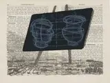 William Kentridge, Self Help, 2001, two colour chine collé lithograph
