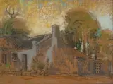 Pieter Wenning, Cottage, pastel on wood panel