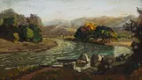 Nils Andersen, Umdlatuzi River II, oil on wood panel