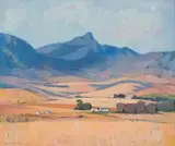 Piet van Heerden, Overberg Landscape, oil on canvas laid down on board