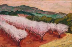 Alice Elahi, Orchard in Blossom, oil on canvas