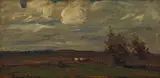 Adriaan Boshoff, Agricultural Landscape, oil on canvas laid down on board