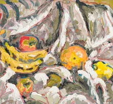 Erin Chaplin, Still Life with Fruit, 2019, oil on canvas