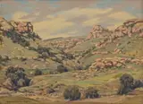 Erich Mayer, A Rocky Landscape, 1942, oil on board