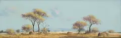 Francois Badenhorst, Trees in Landscape, oil on board