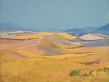 Piet van Heerden, Expansive Landscape, oil on canvas laid down on board