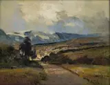 Errol Boyley, Road through a Valley, oil on canvasboard